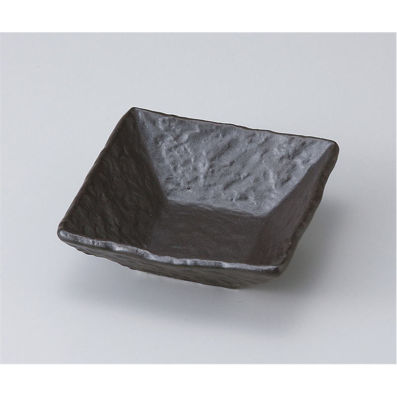 古林陶器 小鉢 黒マット正角浅小鉢 506510347 1個（ご注文単位1個）【直送品】