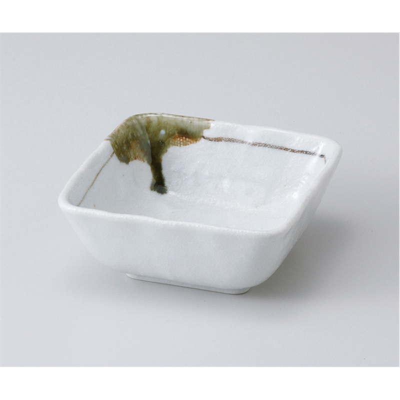 古林陶器 小鉢 志野茶ライン3.6角小鉢 507020379 1個（ご注文単位1個）【直送品】