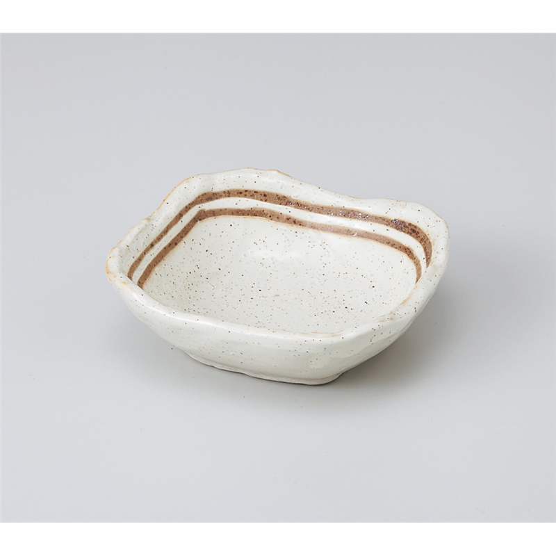 古林陶器 小鉢 クリーム粉引ライン3.0角小鉢 905560347 1個（ご注文単位1個）【直送品】