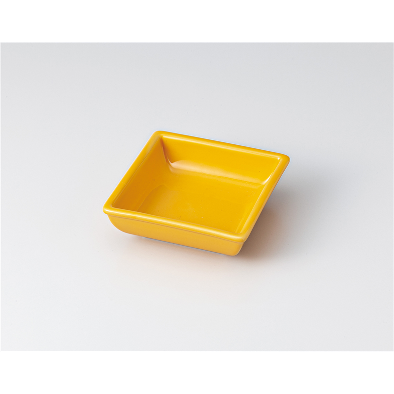 古林陶器 小鉢 オレンジ釉角鉢(小) 1304850205 1個（ご注文単位1個）【直送品】