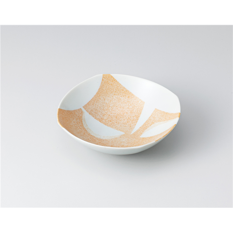 古林陶器 小鉢 おりがみ 四方4.0鉢 オレンジ 1304860441 1個（ご注文単位1個）【直送品】