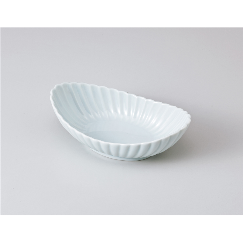 古林陶器 小鉢 青磁菊型 舟形5.0鉢 1005830460 1個（ご注文単位1個）【直送品】