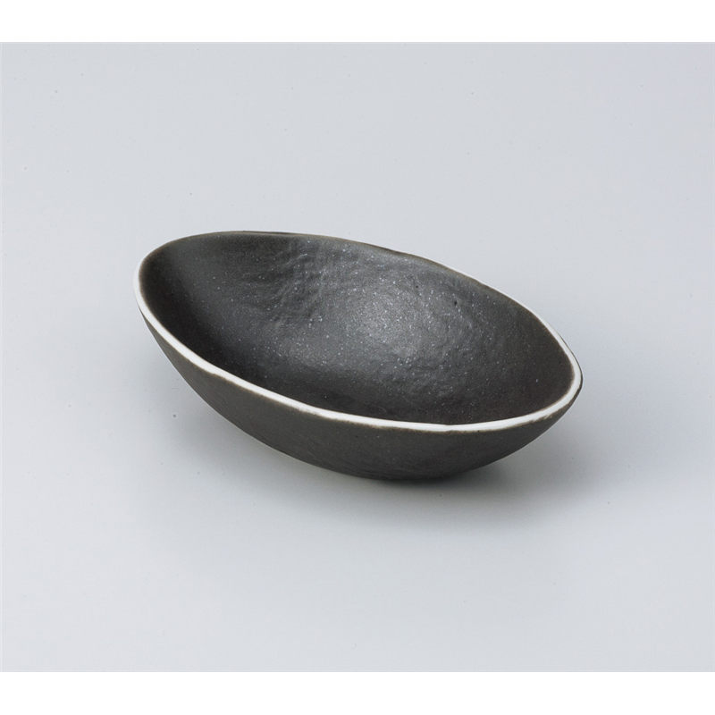 古林陶器 小鉢 黒釉だ円小鉢 805620426 1個（ご注文単位1個）【直送品】