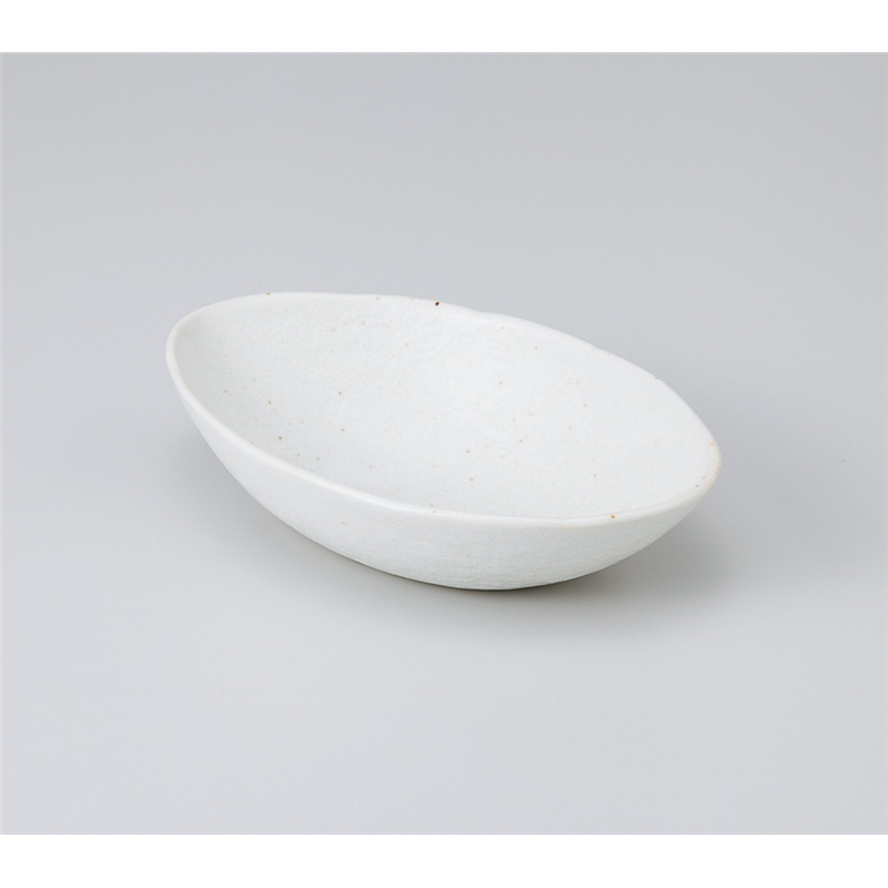 古林陶器 小鉢 灰マット砂目楕円鉢(小) 905640347 1個（ご注文単位1個）【直送品】