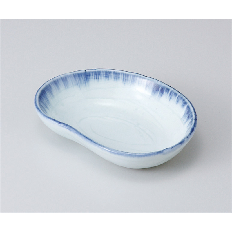 古林陶器 小鉢 呉須刷毛まゆ型鉢 506740130 1個（ご注文単位1個）【直送品】