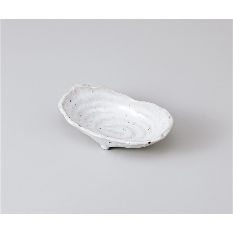 古林陶器 小鉢 白ウノフ 舟型長鉢(小) 1005950560 1個（ご注文単位1個）【直送品】