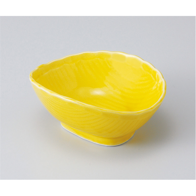 古林陶器 小鉢 黄楕円小鉢 506340177 1個（ご注文単位1個）【直送品】