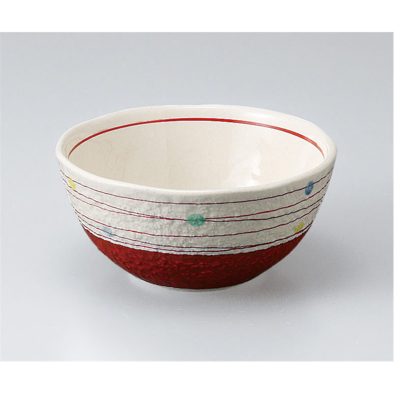 古林陶器 小鉢 点彩渦4.0ボール(赤) 505950374 1個（ご注文単位1個）【直送品】