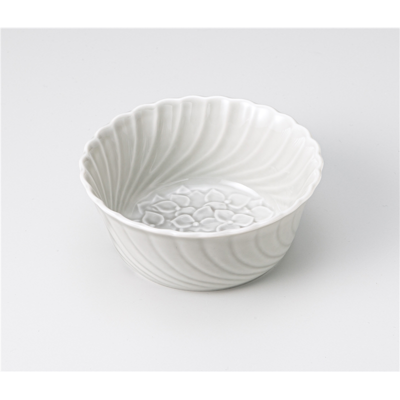 古林陶器 小鉢 紫陽花 4.0ボール グレー 1205630278 1個（ご注文単位1個）【直送品】