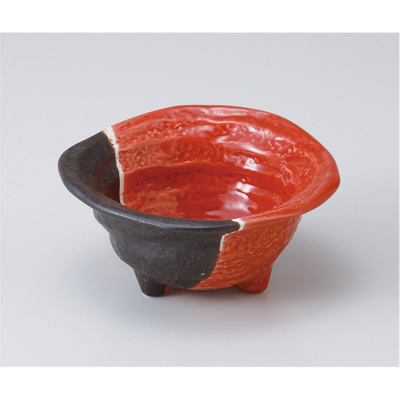 古林陶器 小鉢 朱彩 三ツ足小鉢 506430256 1個（ご注文単位1個）【直送品】