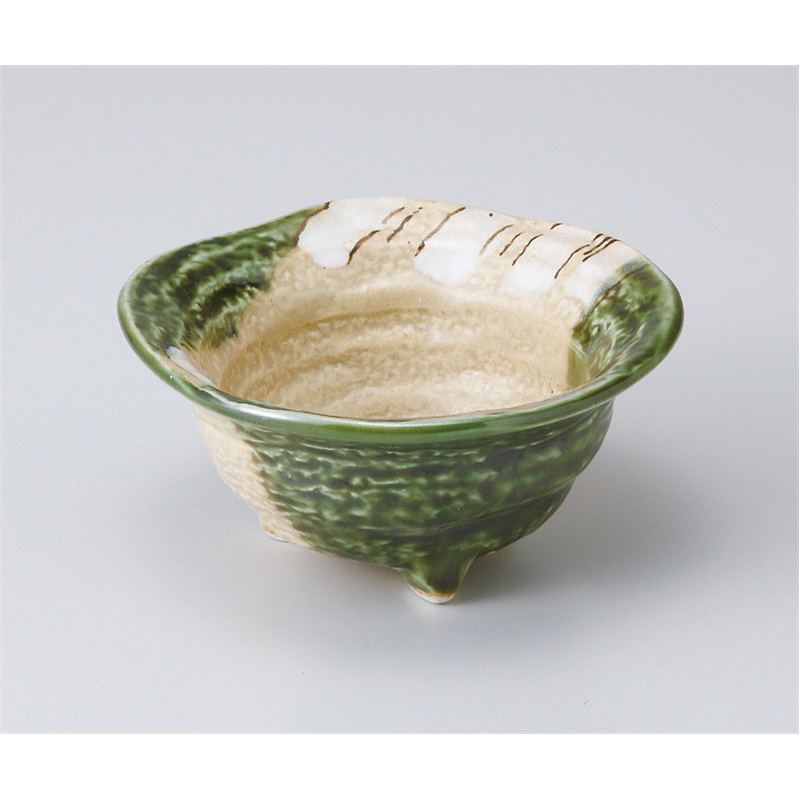 古林陶器 小鉢 織部十草三ツ足小鉢 506430356 1個（ご注文単位1個）【直送品】