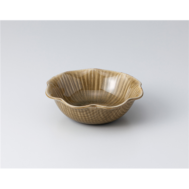 古林陶器 小鉢 黄瀬戸 花型鉢 1305410378 1個（ご注文単位1個）【直送品】