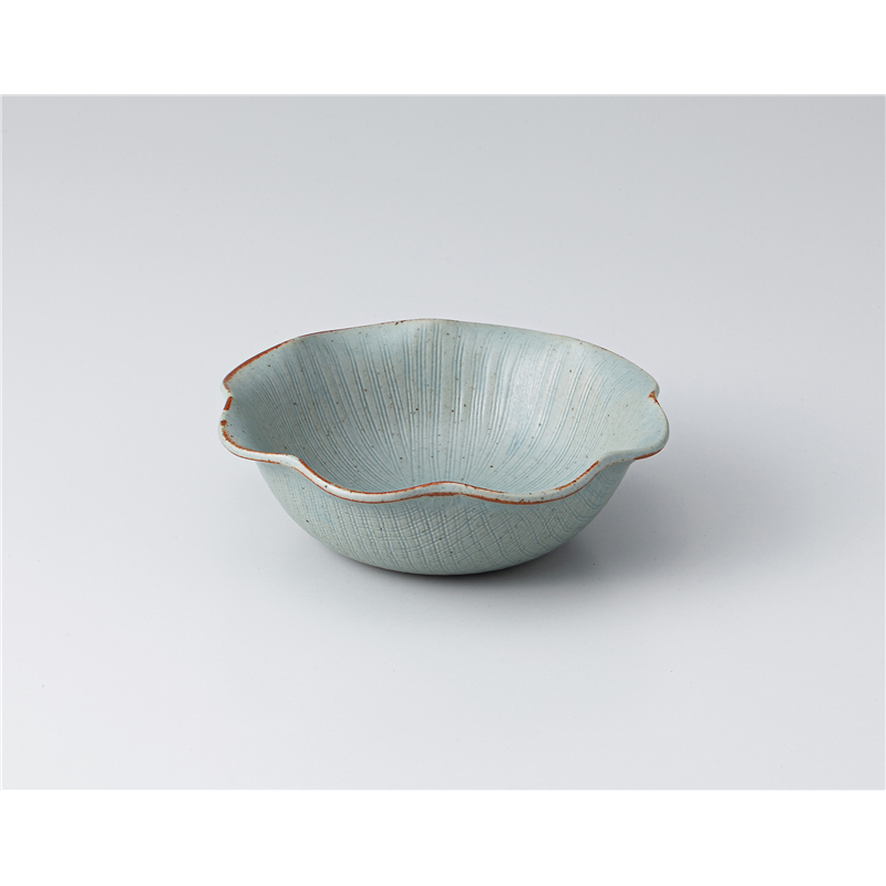 古林陶器 小鉢 窯変グレー 花型鉢 1305410578 1個（ご注文単位1個）【直送品】