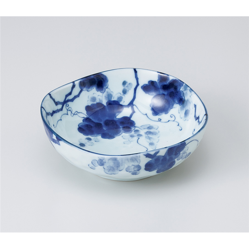 古林陶器 小鉢 藍染ぶどう 4.5深鉢 904450441 1個（ご注文単位1個）【直送品】