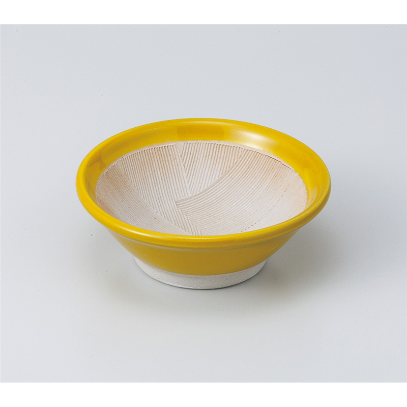 古林陶器 小鉢 イエロー4.0スリ小鉢 805410247 1個（ご注文単位1個）【直送品】