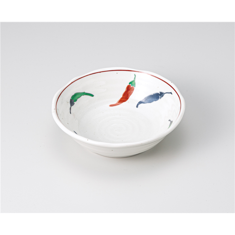 古林陶器 小鉢 粉引とうがらし4.5鉢 1206020547 1個（ご注文単位1個）【直送品】