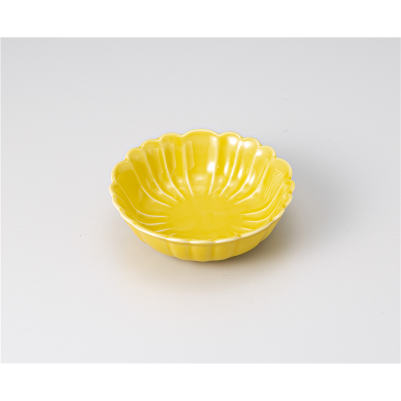 古林陶器 小鉢 黄釉花渕小鉢 1206030447 1個（ご注文単位1個）【直送品】