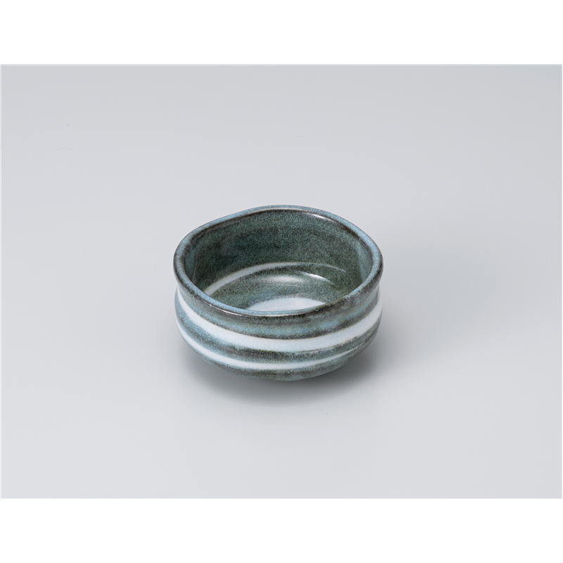 古林陶器 小鉢 グレー白渦抹茶型小付 1106140525 1個(ご注文単位1個)【直送品】