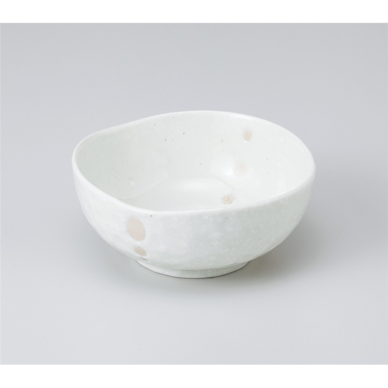 古林陶器 小鉢 白ドット3角4.0鉢 906150440 1個（ご注文単位1個）【直送品】