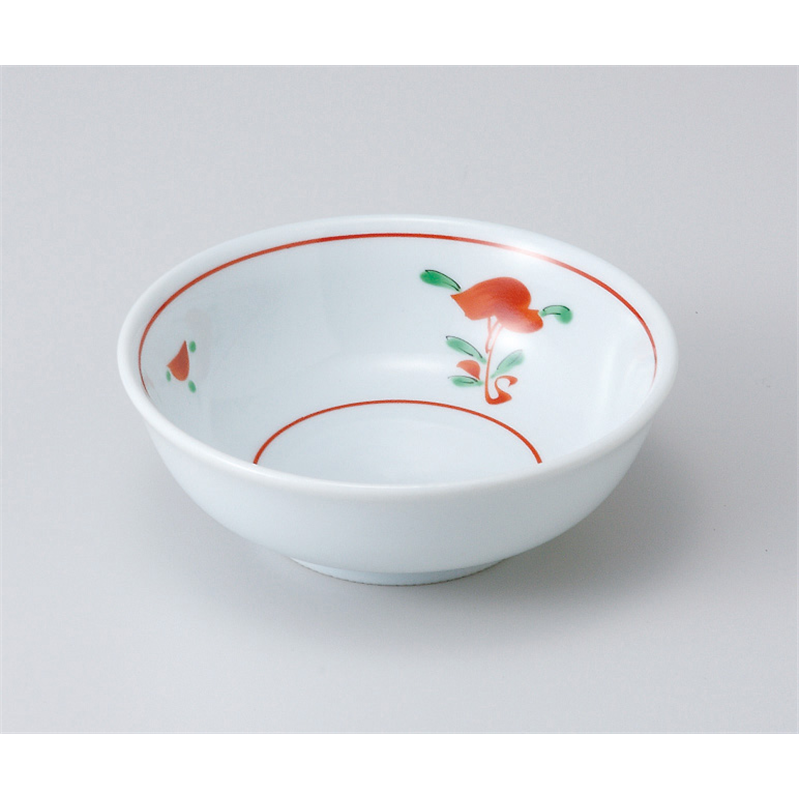 古林陶器 小鉢 青地赤絵小花3.5反小鉢 507030335 1個（ご注文単位1個）【直送品】