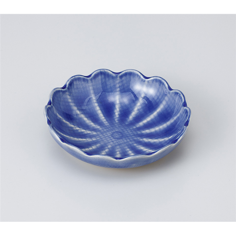 古林陶器 小鉢 ブルー菊型小鉢 906550473 1個（ご注文単位1個）【直送品】