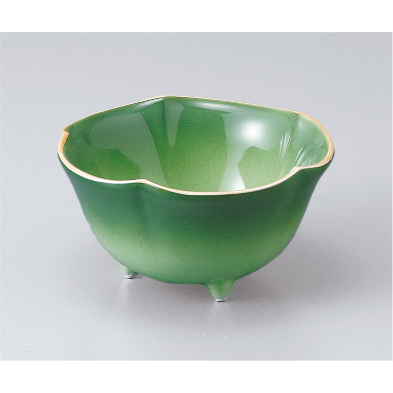 古林陶器 小鉢 緑彩三ツ足小鉢 505960278 1個（ご注文単位1個）【直送品】