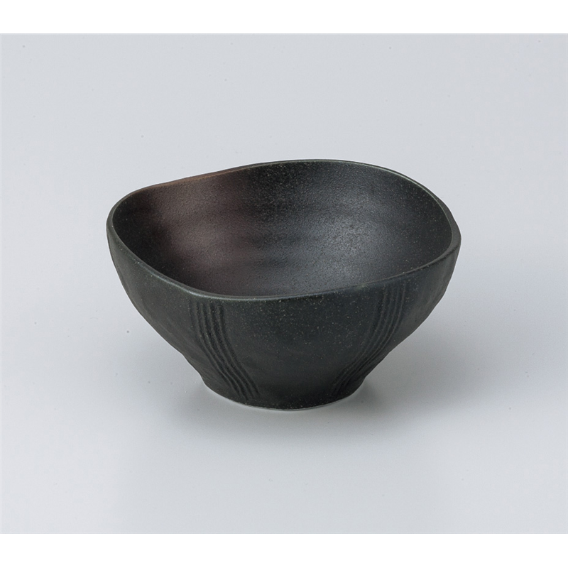 古林陶器 小鉢 黒備前三角小鉢 806010547 1個（ご注文単位1個）【直送品】