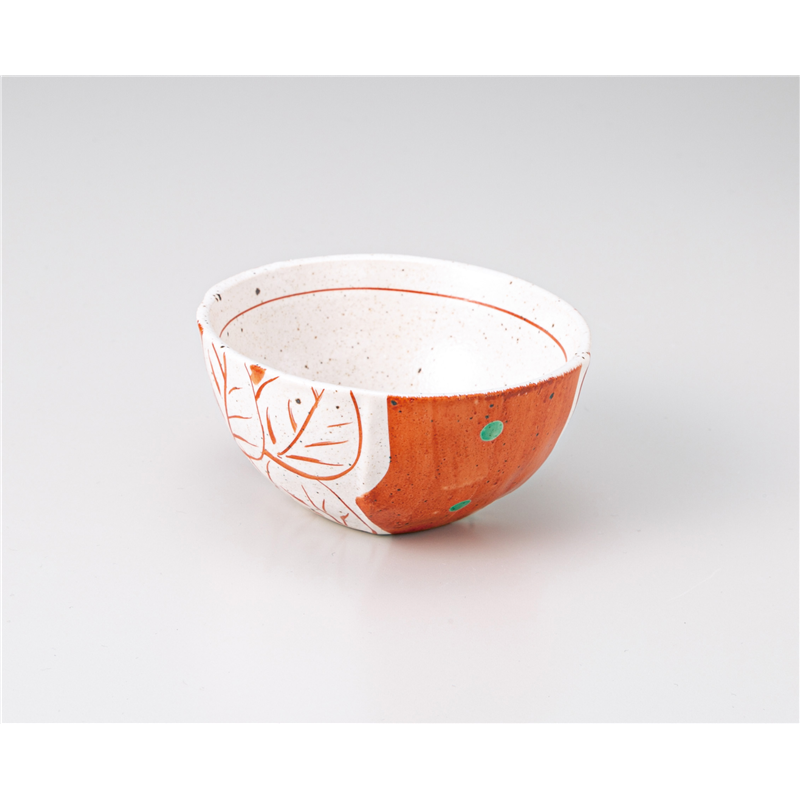 古林陶器 小鉢 手描赤絵3.0小鉢 赤ダミ木の葉 1206330115 1個（ご注文単位1個）【直送品】
