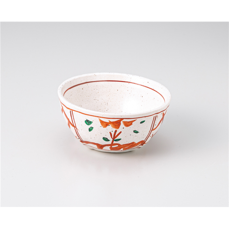 古林陶器 小鉢 手描赤絵3.0小鉢 赤絵間取花 1206330315 1個（ご注文単位1個）【直送品】