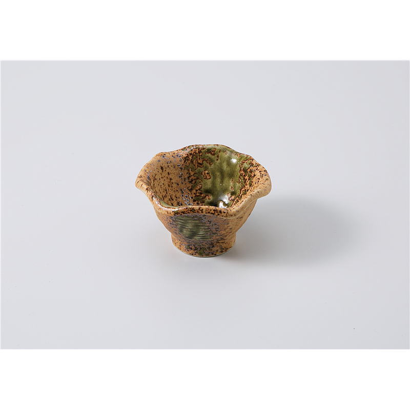 古林陶器 小鉢 織部伊賀花型小鉢 1105840461 1個（ご注文単位1個）【直送品】