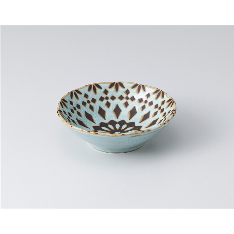 古林陶器 小鉢 ザフラ 水色うのふ 3.3浅丼 1306050301 1個（ご注文単位1個）【直送品】