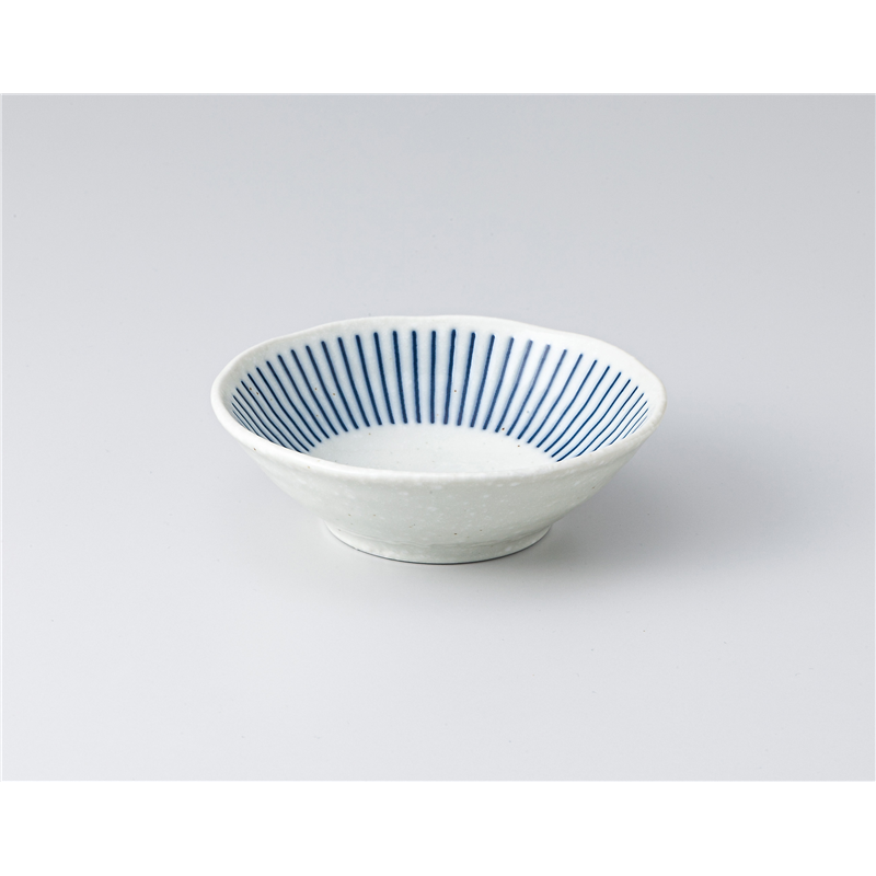 古林陶器 小鉢 粉引紺十草 3.3浅丼 1306050501 1個（ご注文単位1個）【直送品】