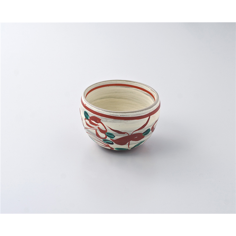 古林陶器 小鉢 粉引赤絵花鳥小鉢 605510405 1個（ご注文単位1個）【直送品】