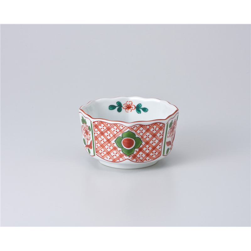 古林陶器 小鉢 赤絵祥瑞八角小鉢 606030661 1個（ご注文単位1個）【直送品】