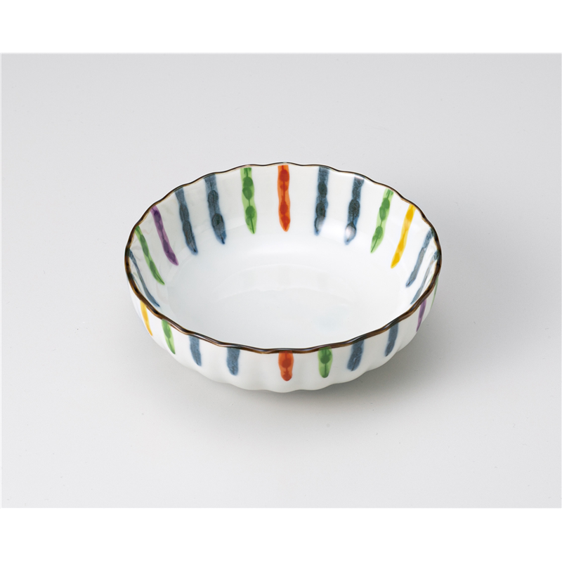 古林陶器 小鉢 彩十草 菊型4.0小鉢 1206430115 1個（ご注文単位1個）【直送品】