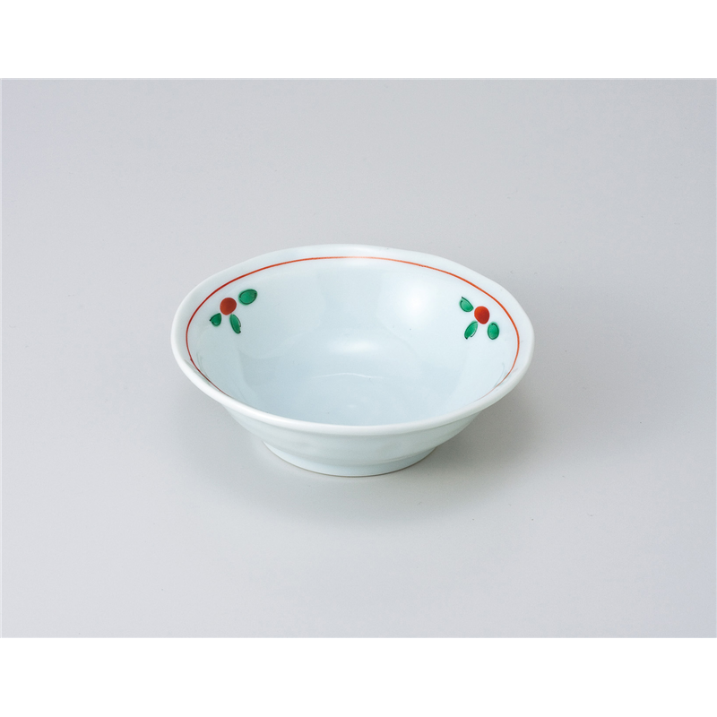 古林陶器 小鉢 青磁赤絵花紋3.3浅小鉢 617360347 1個（ご注文単位1個）【直送品】