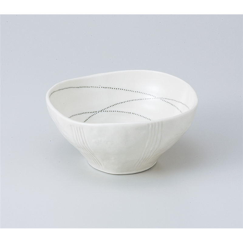 古林陶器 小鉢 点丸白マット三角小鉢 806110147 1個（ご注文単位1個）【直送品】