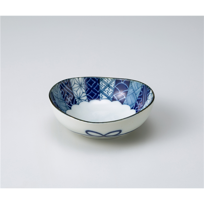 古林陶器 小鉢 藍祥瑞 楕円35鉢 1206550235 1個（ご注文単位1個）【直送品】