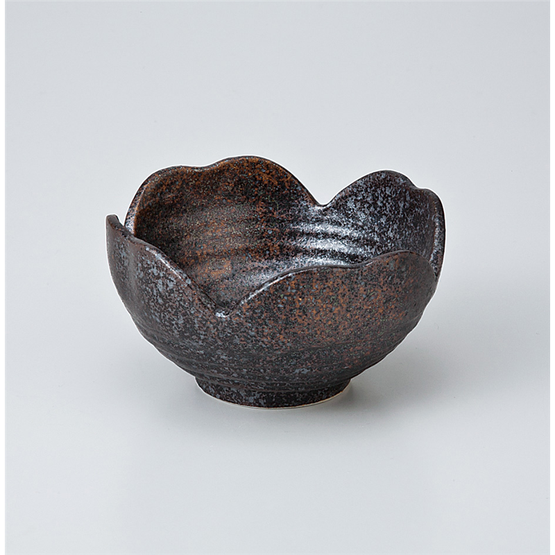 古林陶器 組鉢 黒油滴四ッ山小鉢 大 706140916 1個（ご注文単位1個）【直送品】