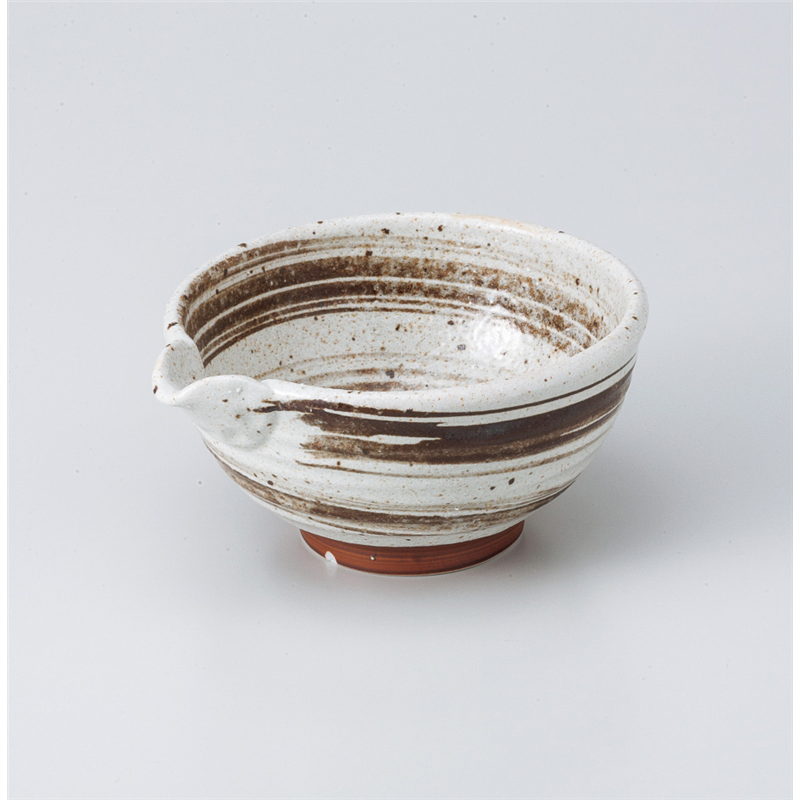 古林陶器 組鉢 梨地茶刷毛目3.6片口鉢 806430178 1個（ご注文単位1個）【直送品】