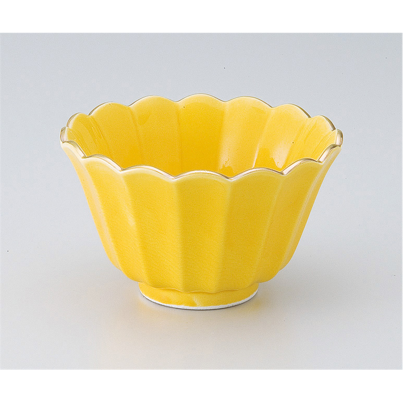 古林陶器 組鉢 黄菊型小鉢(大) 507450777 1個（ご注文単位1個）【直送品】