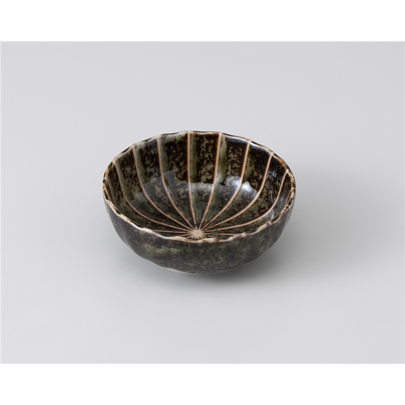 古林陶器 組鉢 深緑十草菊型3.5鉢 1008060311 1個（ご注文単位1個）【直送品】