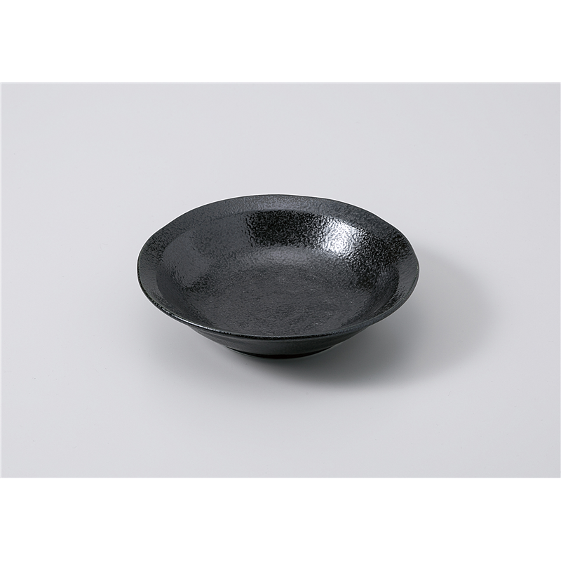 古林陶器 組鉢 黒マット水晶5.0浅鉢 1106840640 1個（ご注文単位1個）【直送品】