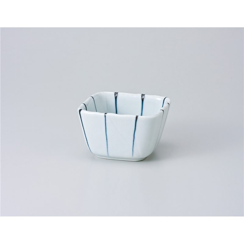 古林陶器 組鉢 ストライプ3.6角小鉢 607250647 1個（ご注文単位1個）【直送品】