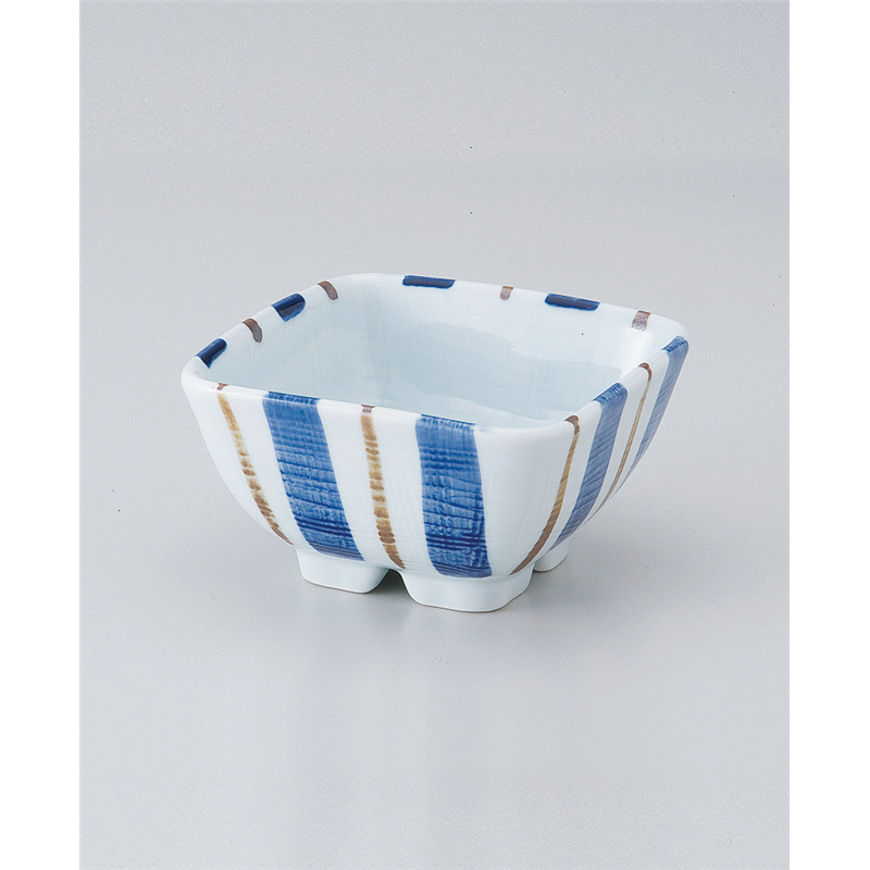 古林陶器 組鉢 青地十草角小鉢(大) 507530978 1個（ご注文単位1個）【直送品】