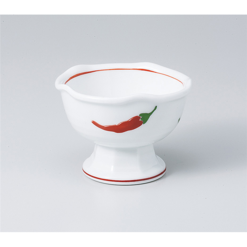 古林陶器 小付 とうがらし梅型高台小鉢(小) 806820347 1個（ご注文単位1個）【直送品】