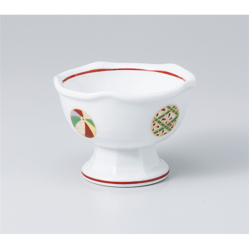 古林陶器 小付 夢風船梅型高台小鉢(小) 806820447 1個（ご注文単位1個）【直送品】