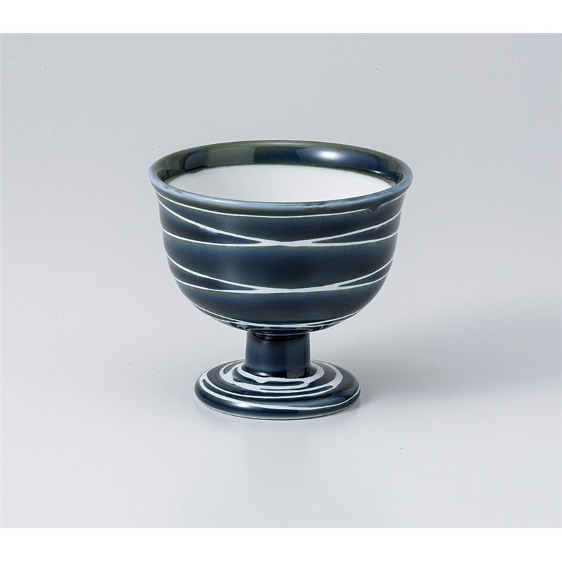 古林陶器 小付 淡ルリ渦高台小付 806830535 1個（ご注文単位1個）【直送品】