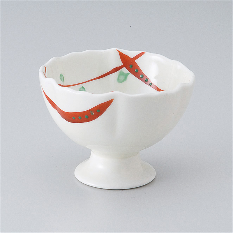 古林陶器 小付 アイボリー赤絵高台小付 507840671 1個（ご注文単位1個）【直送品】
