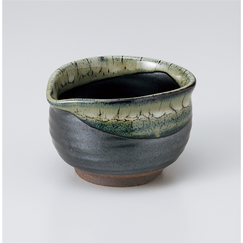 古林陶器 小付 黒ウノフ流し小鉢 907720325 1個（ご注文単位1個）【直送品】